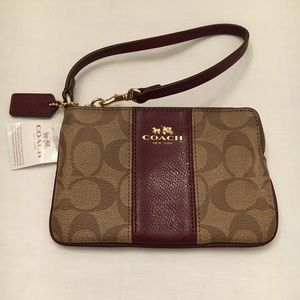BLOW OUT!!! NWT Coach Signature Wristlet- w/ Burg